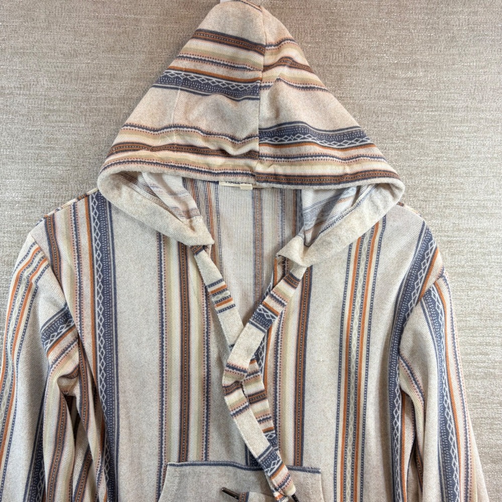 Wallflower Striped Hoodie Pullover Womens M Aztec Hippie Boho Grunge